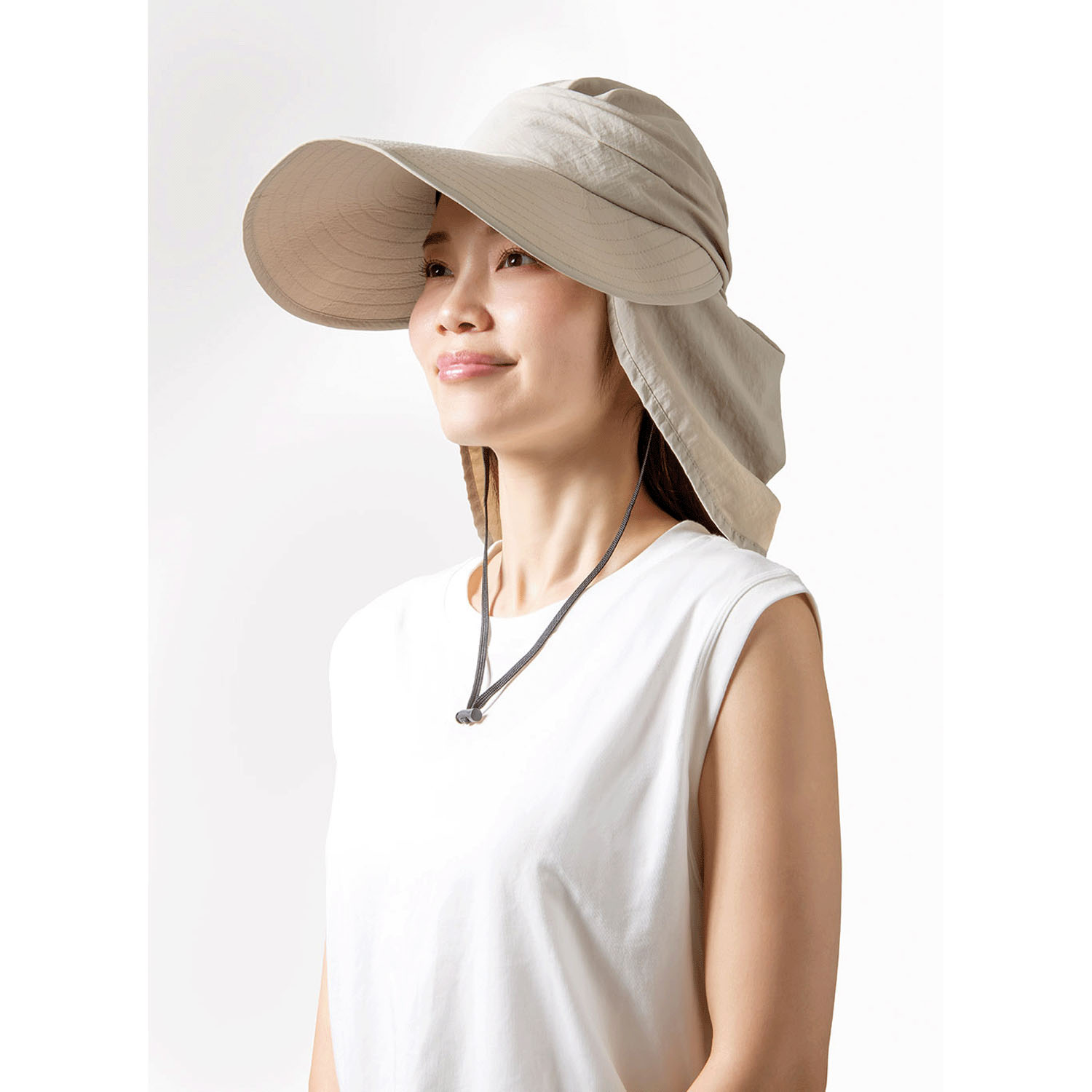 UVプロテクトシェードハット シャイン グレージュ - 画像6