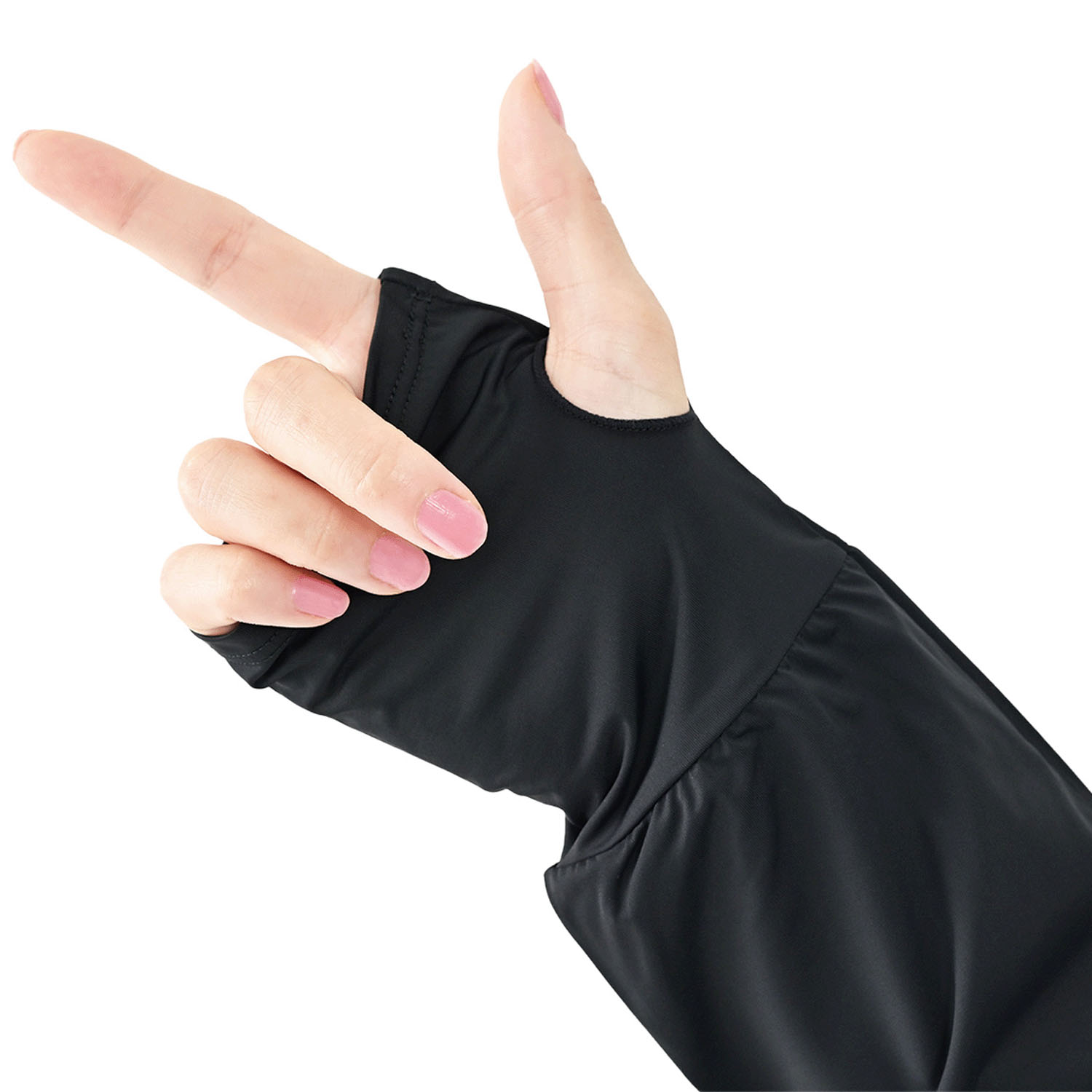 フィットスタイル 指なしゆったりロング手袋 - 画像3