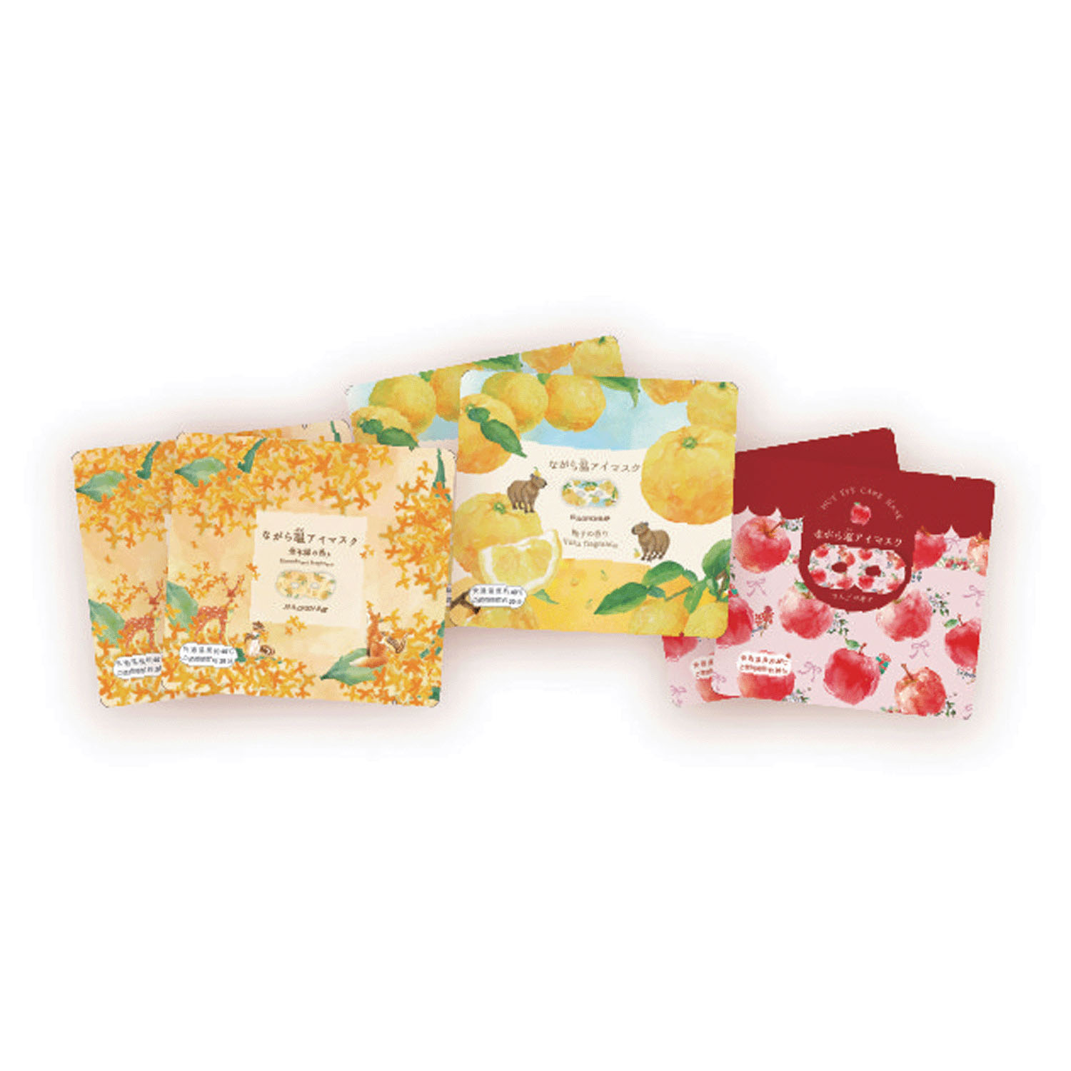 ながら温アイマスクアソート（金木犀、柚子、林檎） - 画像3