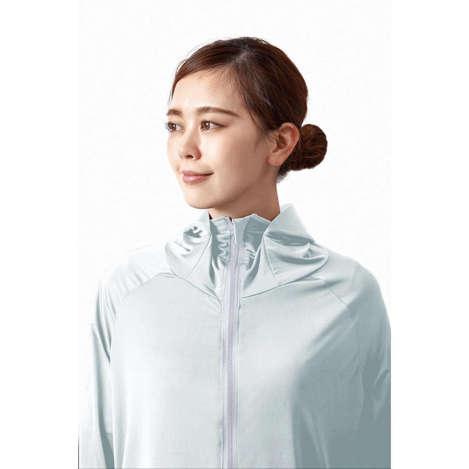 UVプロテクトパーカーシャイン アイスブルー Mサイズ - 画像7