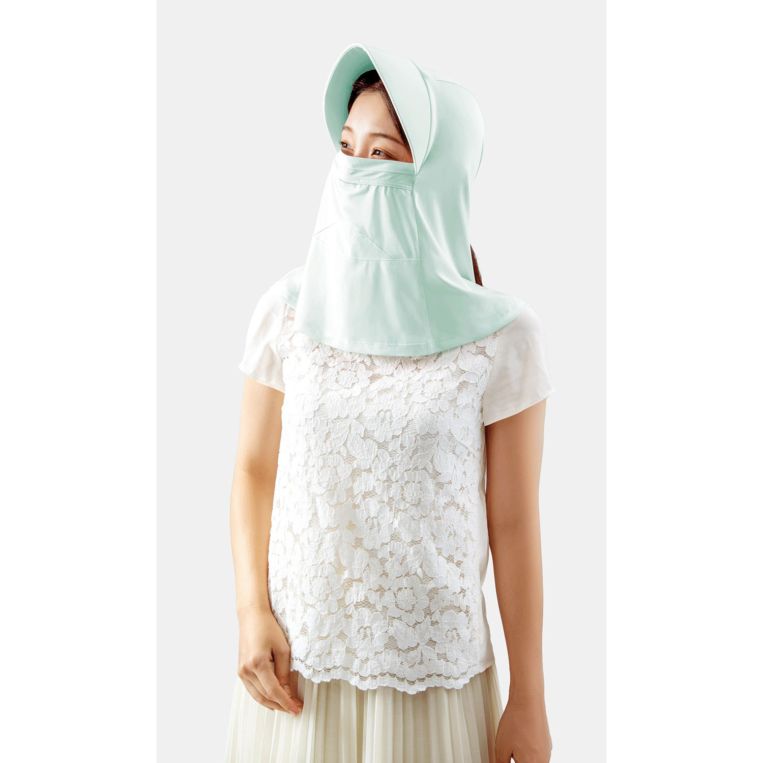 夏に差が出るUVフード ピンク・グリーン - 画像14