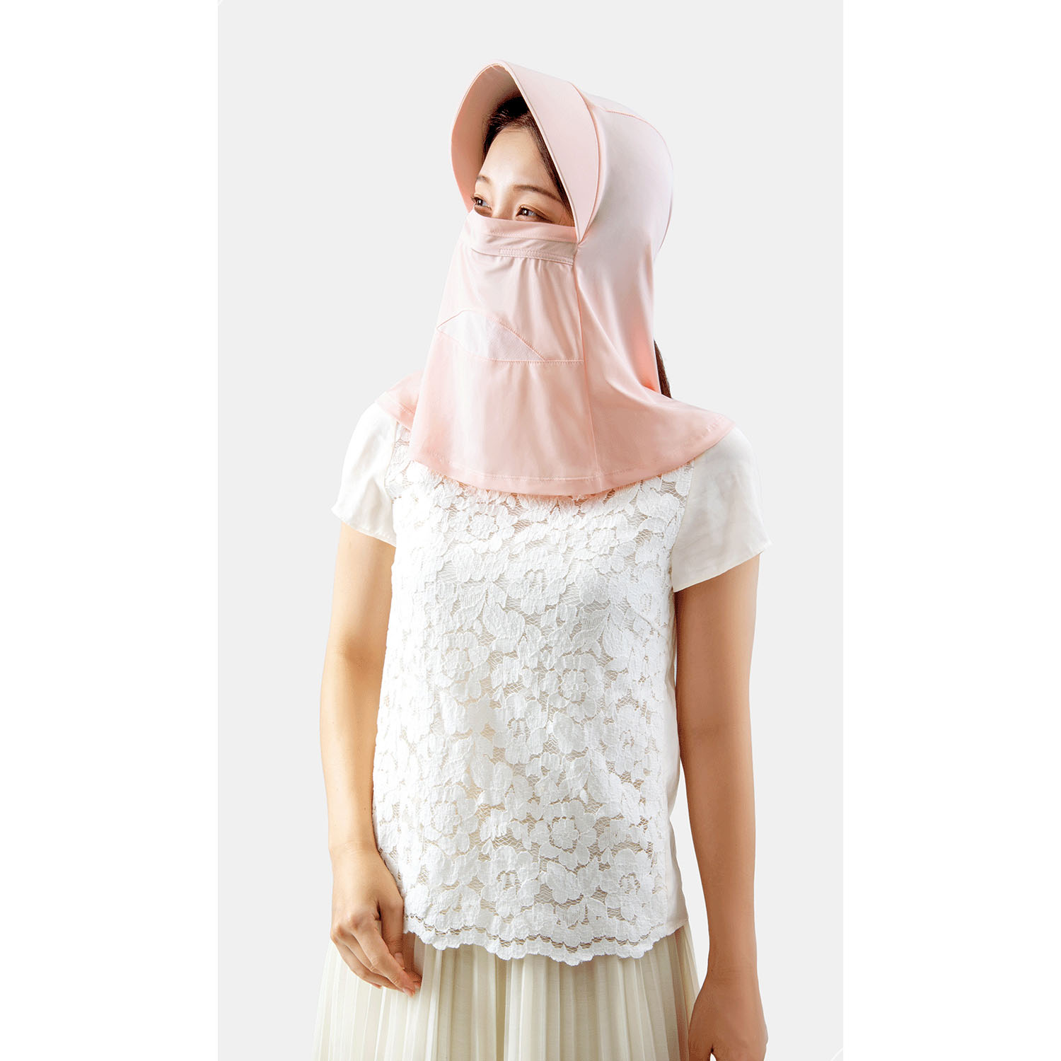 夏に差が出るUVフード ピンク・グリーン - 画像6