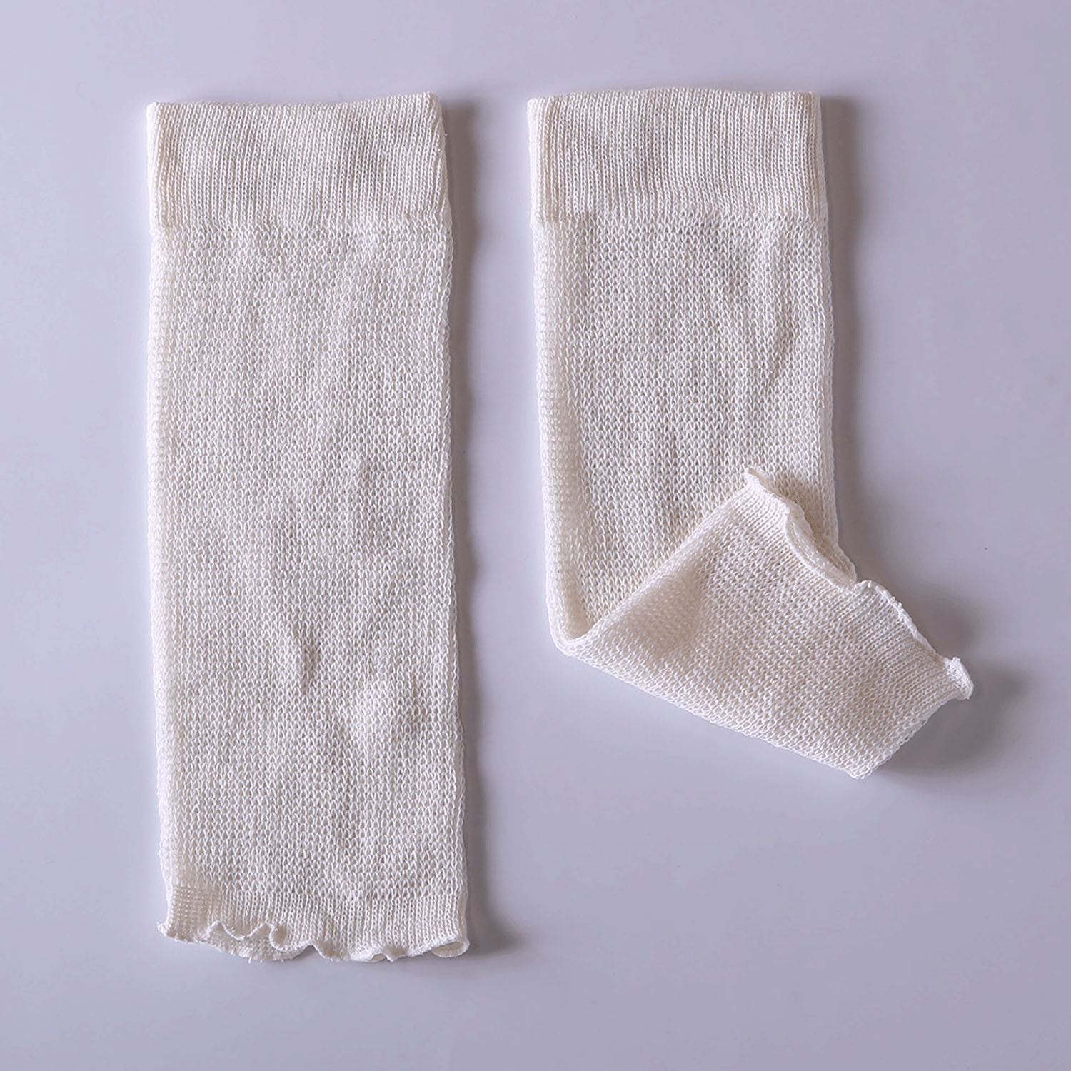 シルクネットレッグウォーマー ホワイト - 画像5