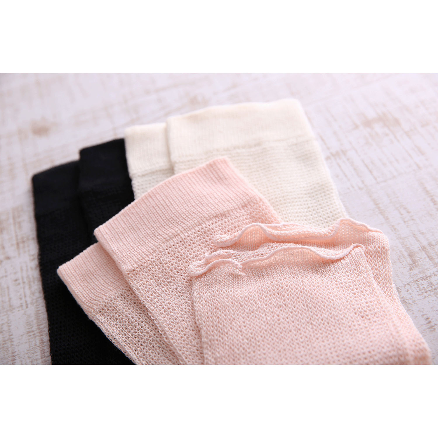 シルクネットレッグウォーマー ピンク - 画像7