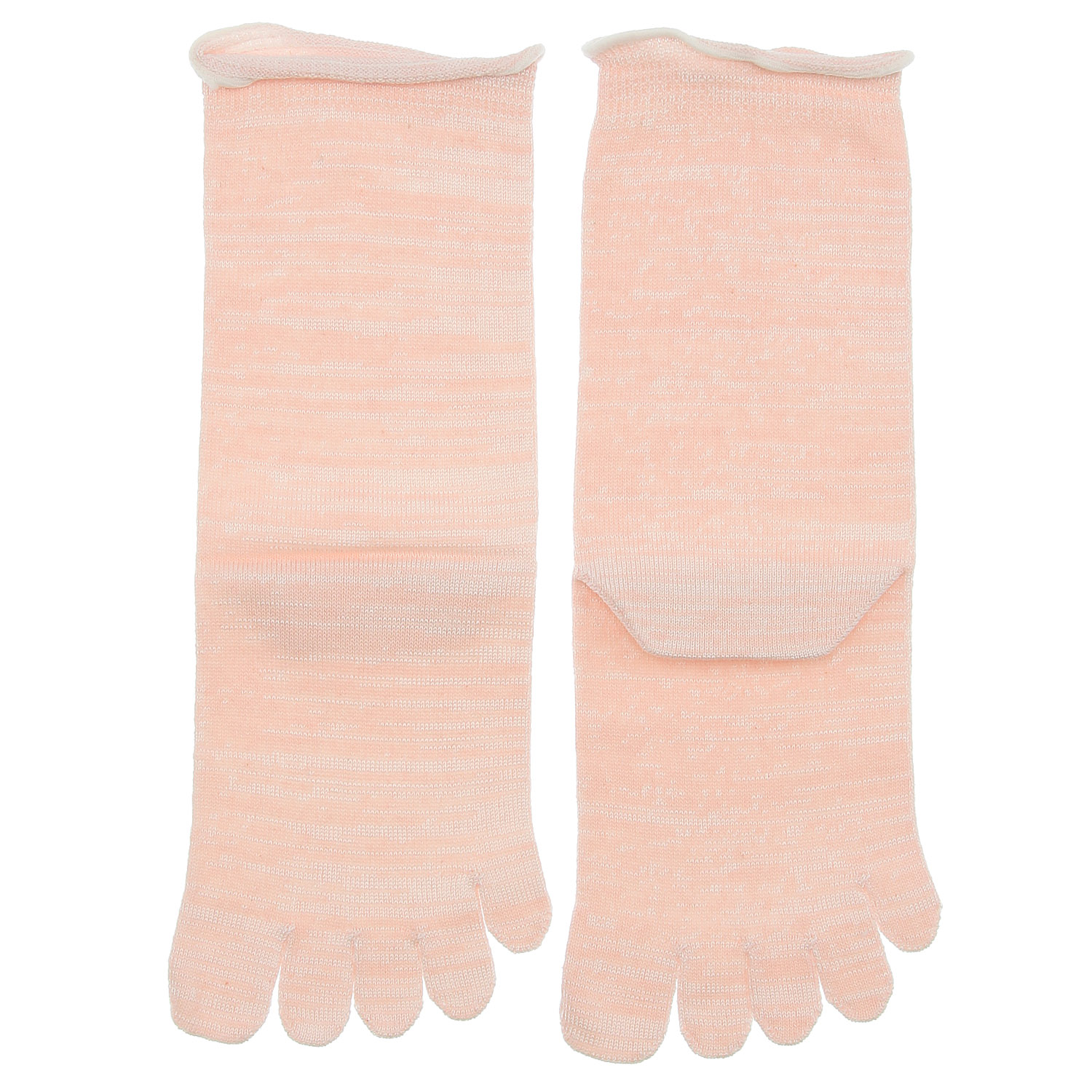 シルク5本指靴下 ピンク - 画像2