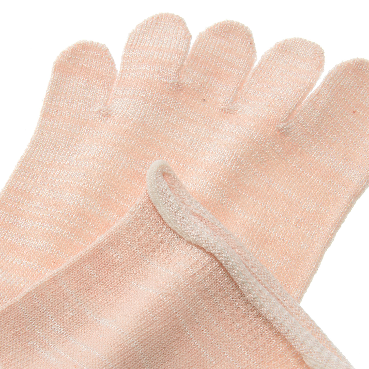 シルク5本指靴下 ピンク - 画像3