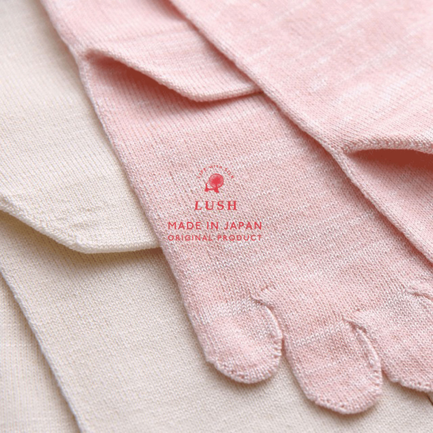 シルク5本指靴下 ピンク - 画像4