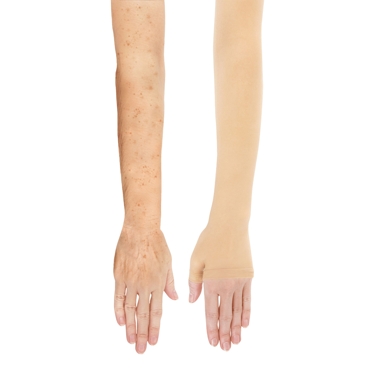 【予約可能品】極薄 着圧ファンデーションアームカバー（2枚入） - 画像3