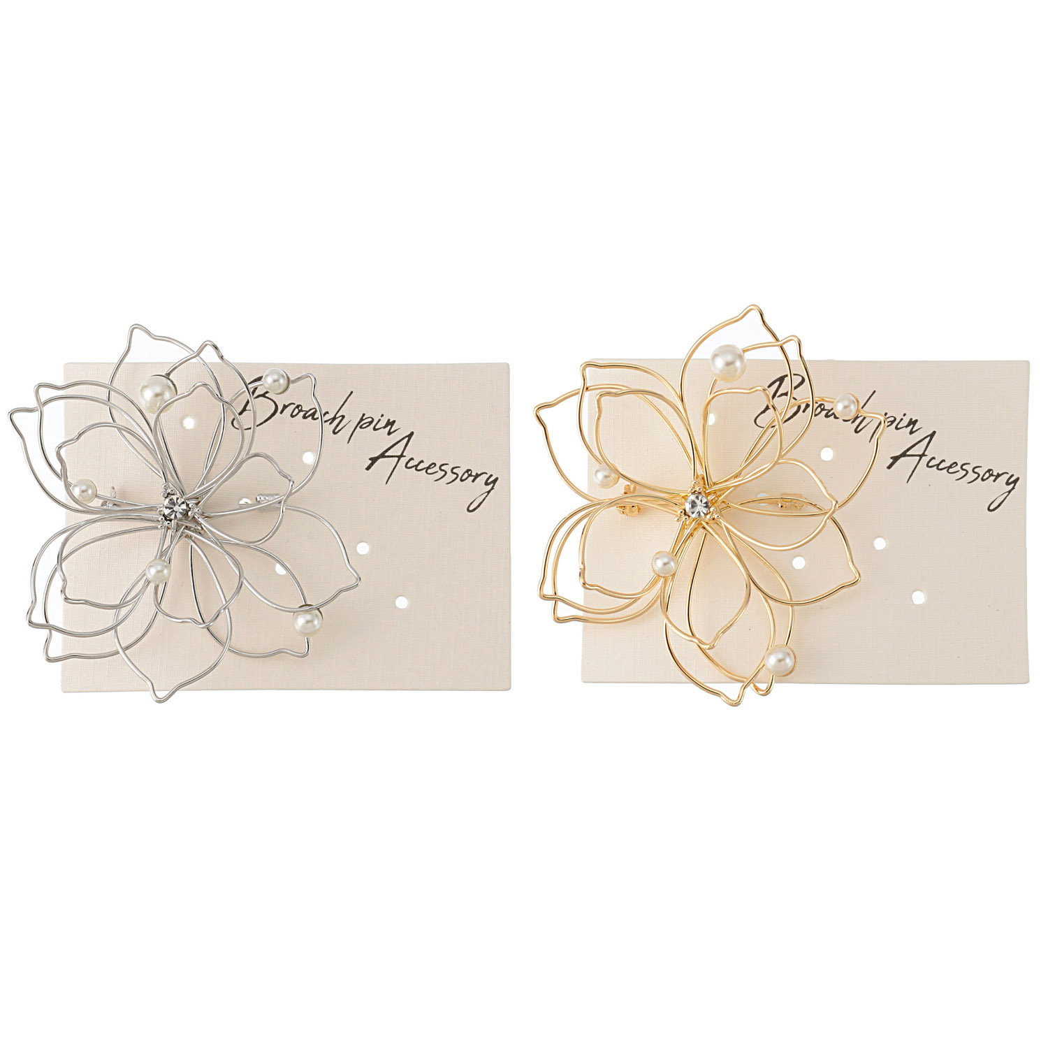 ボリュームフラワーブローチ