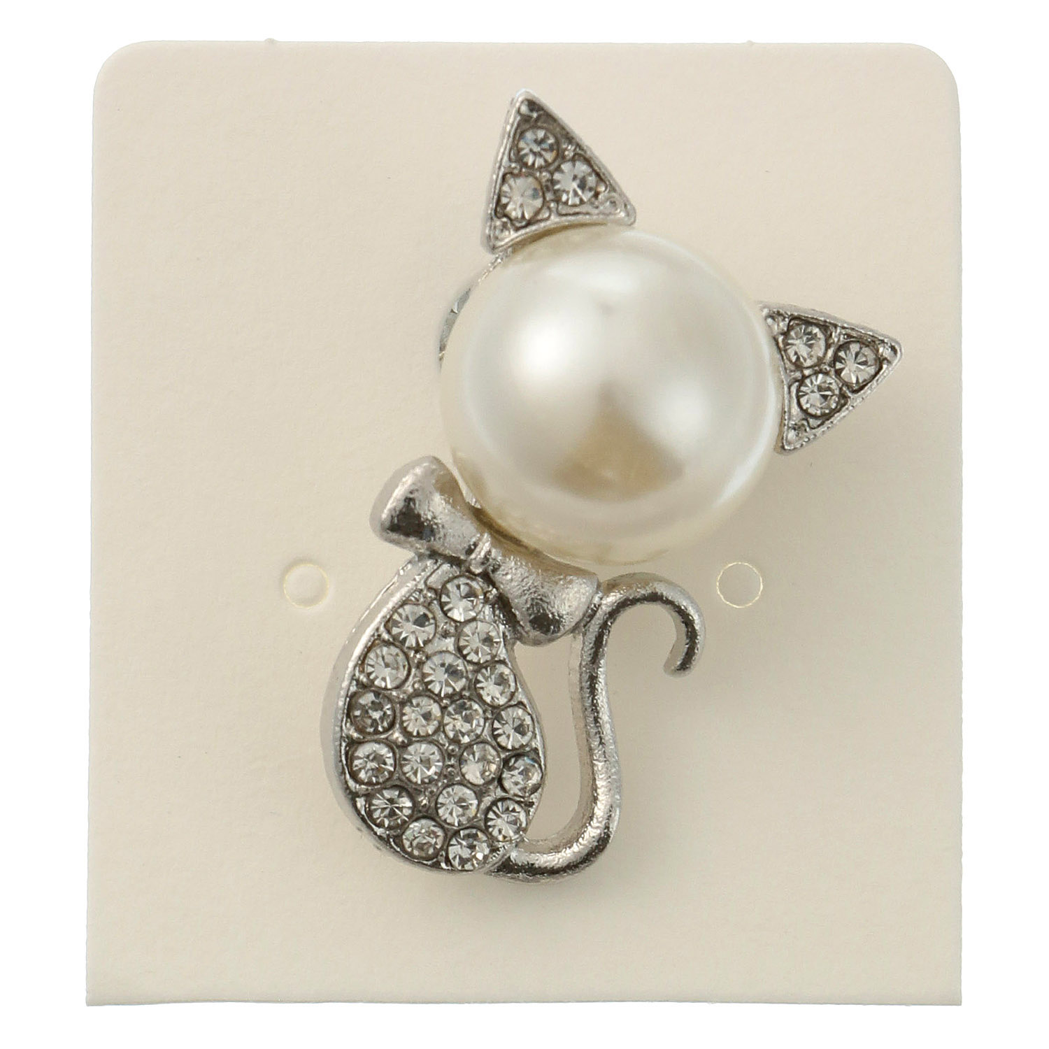 猫パールタックピン