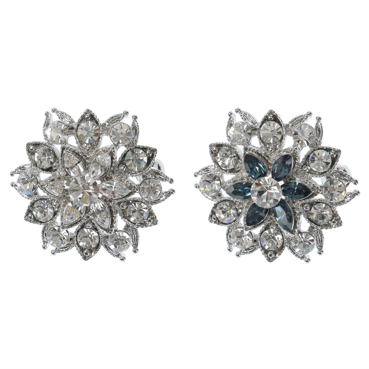 クリスタル花ミニブローチ - 画像1