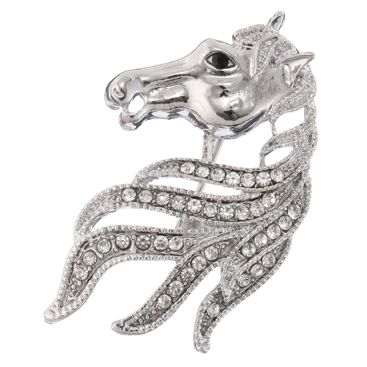 メタリック馬ブローチ - 画像1