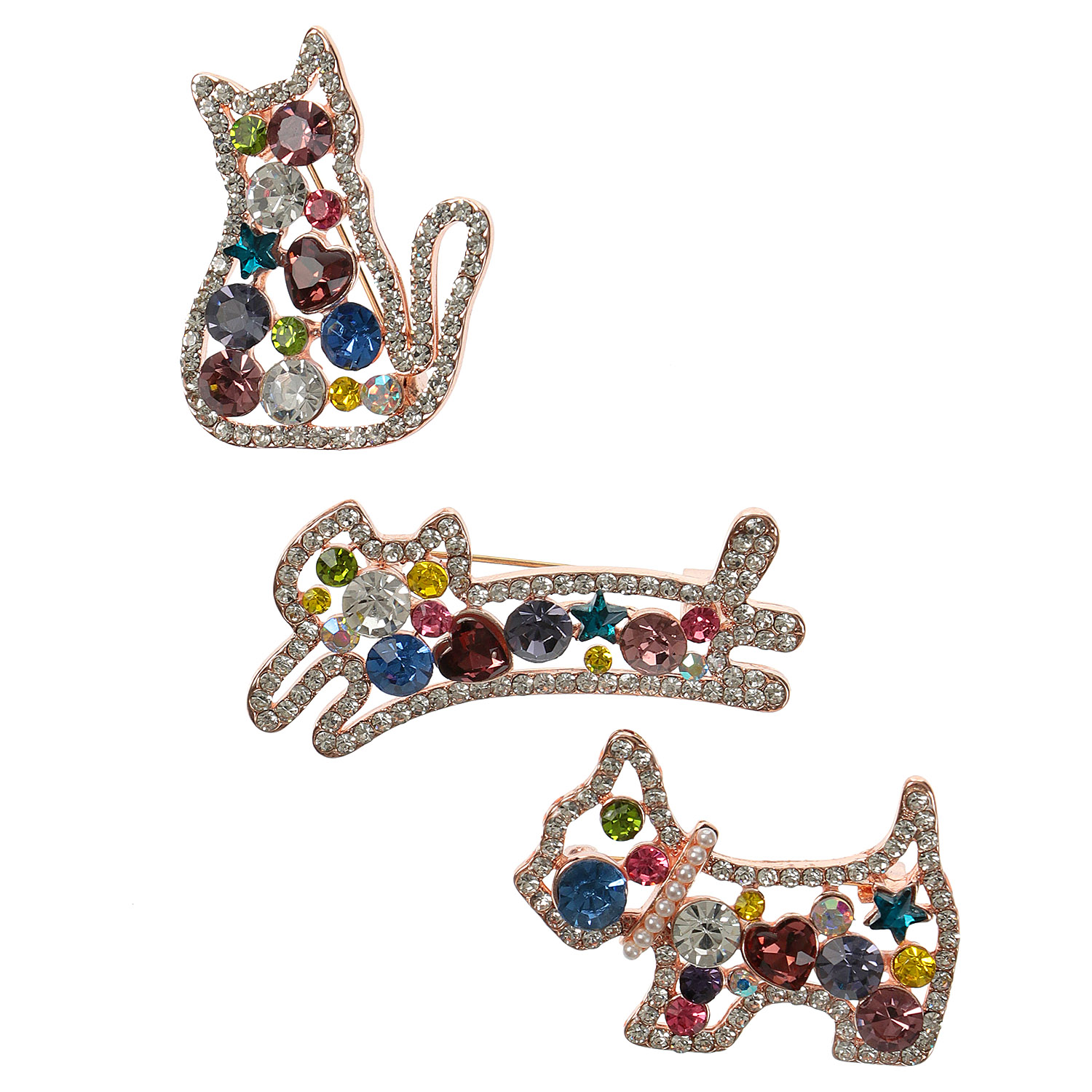 ビジューブローチ