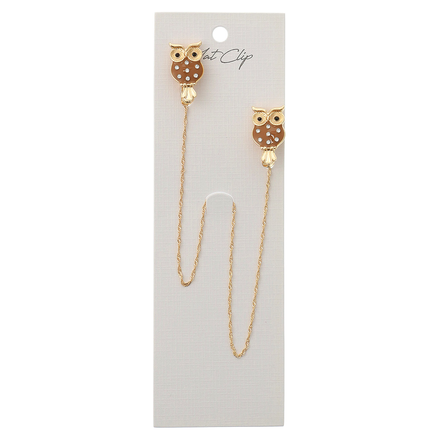 ふくろうモチーフハットクリップ