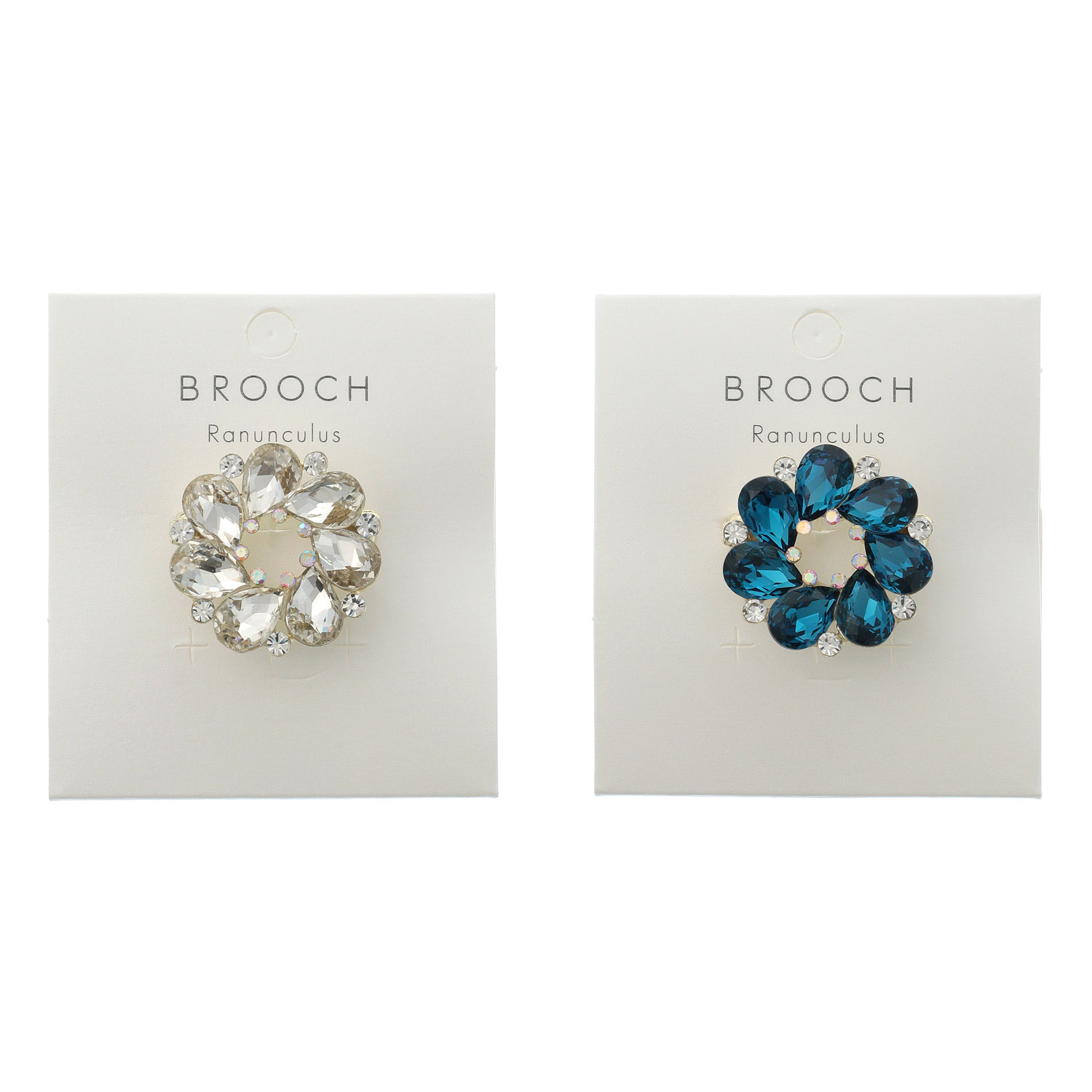 カラーフラワーリースブローチ