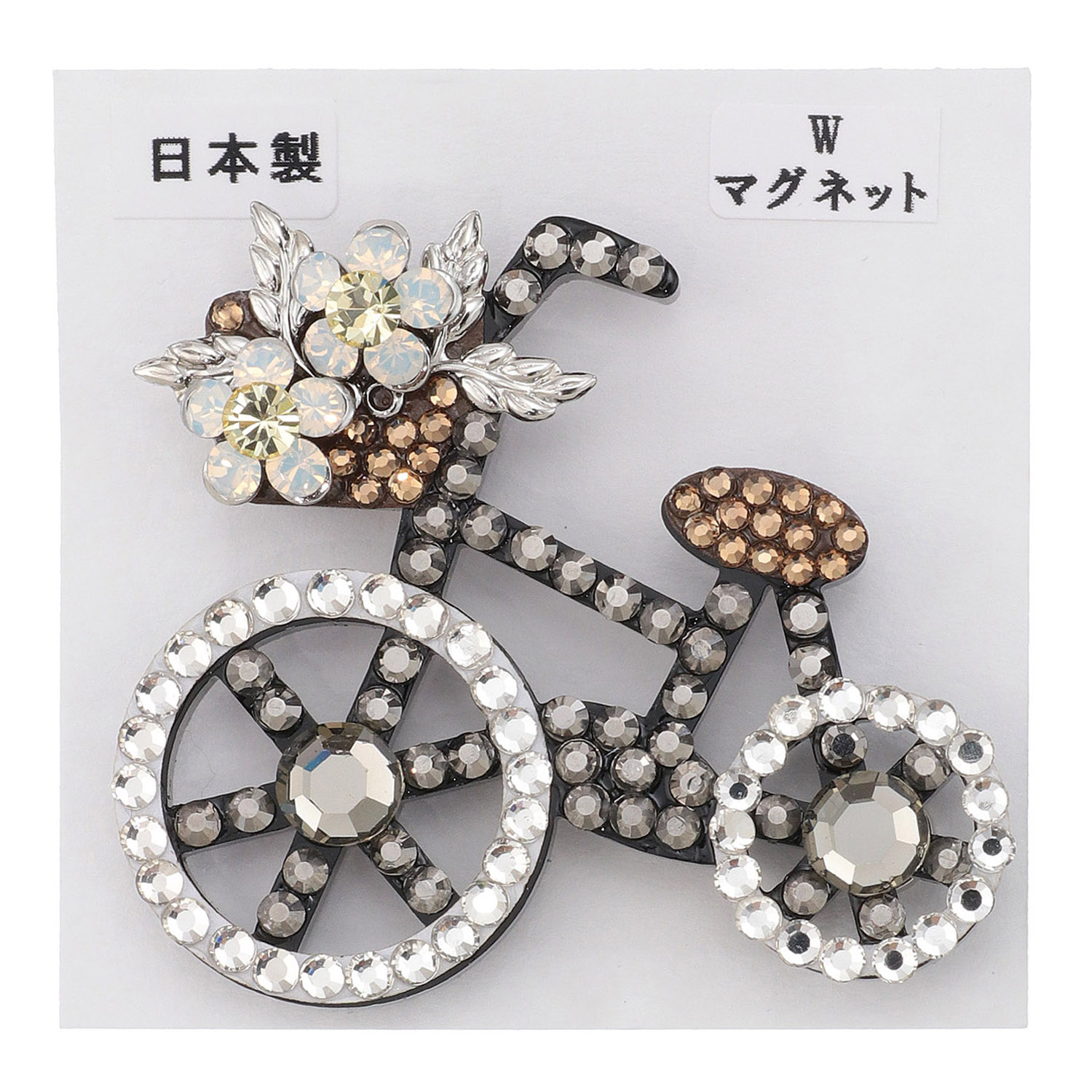 カゴ自転車マグネットブローチ - 画像1