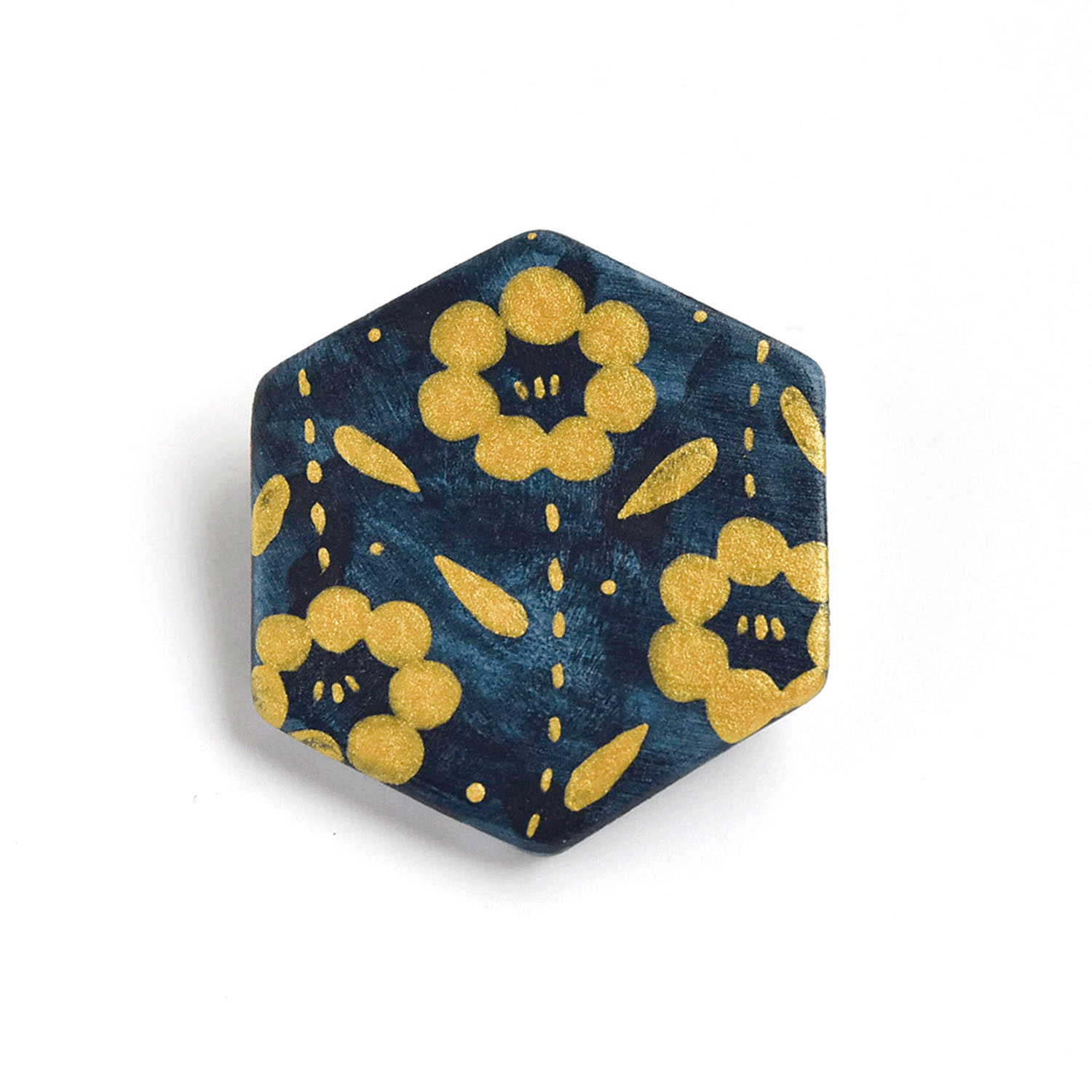 ORIDE ChiSE（おりでちせ）陶製ブローチ 六角形 - 画像5