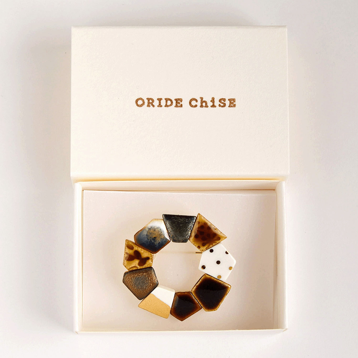 ORIDE ChiSE（おりでちせ）陶製ブローチ サークル型 - 画像9