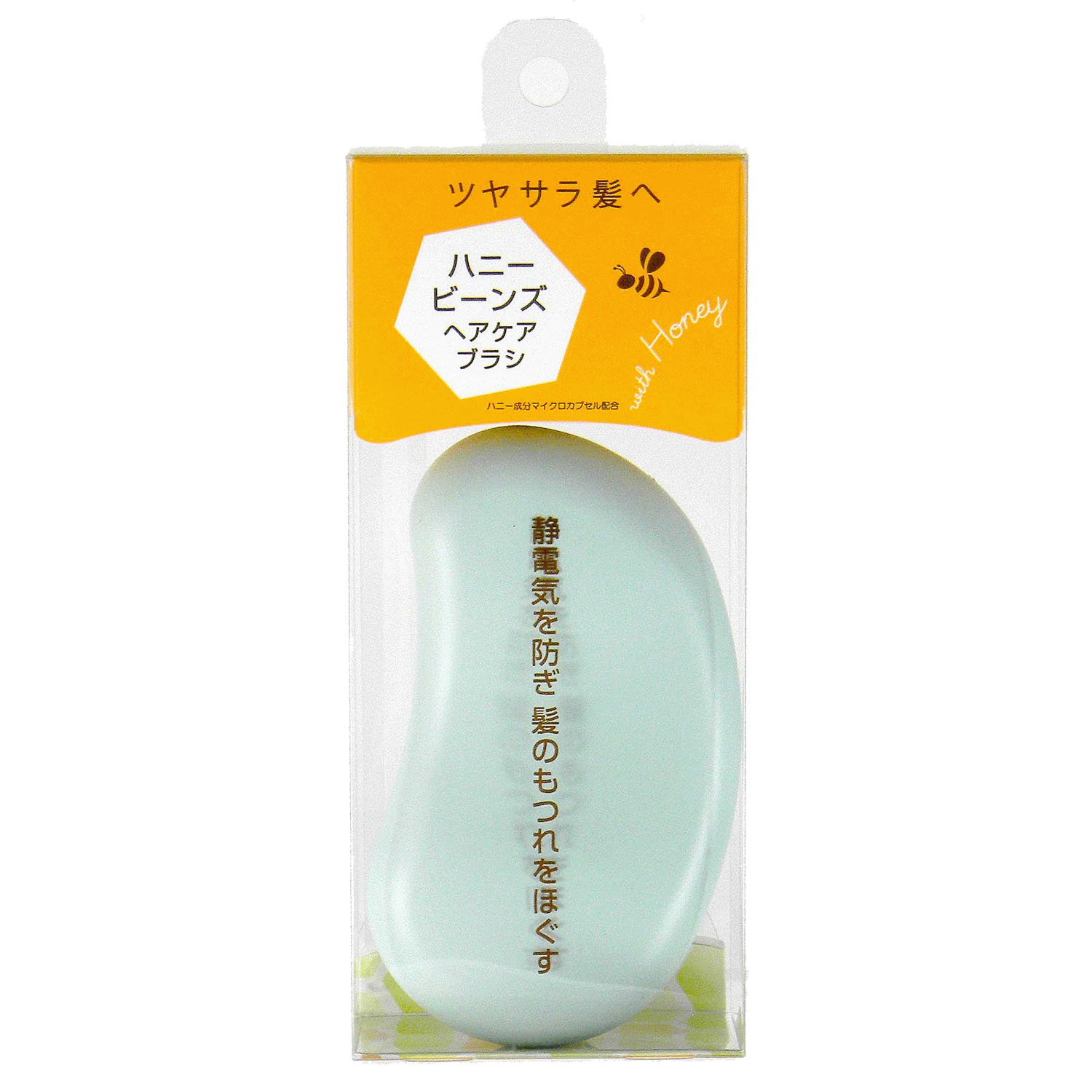 ハニービーンズヘアケアブラシ グリーン - 画像2