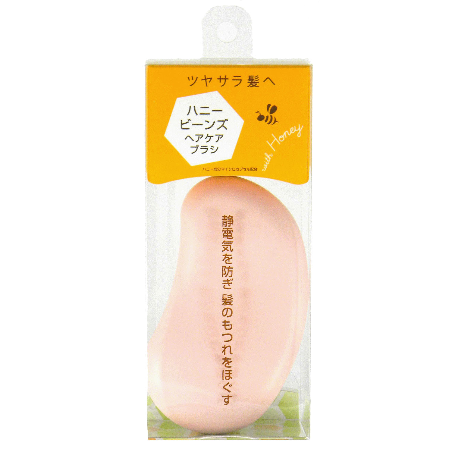 ハニービーンズヘアケアブラシ ピンク - 画像2