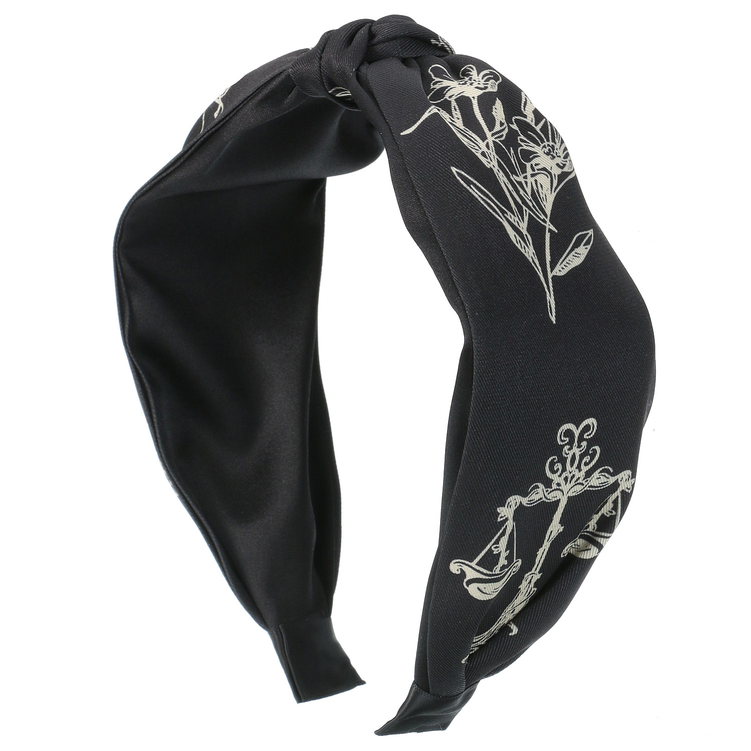 花柄タイカチューシャ - 画像1