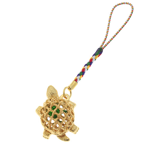 ライン透し亀 鈴根付 - 画像2