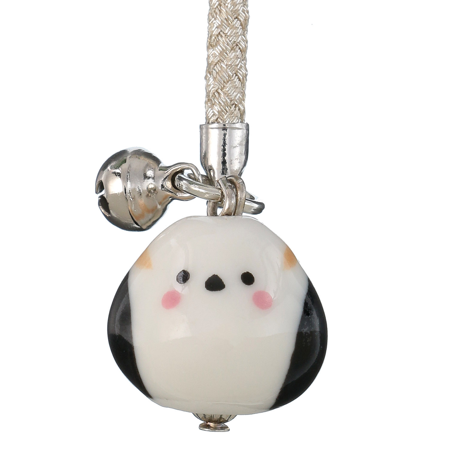 シマエナガ おしくらまんじゅう 根付 - 画像2