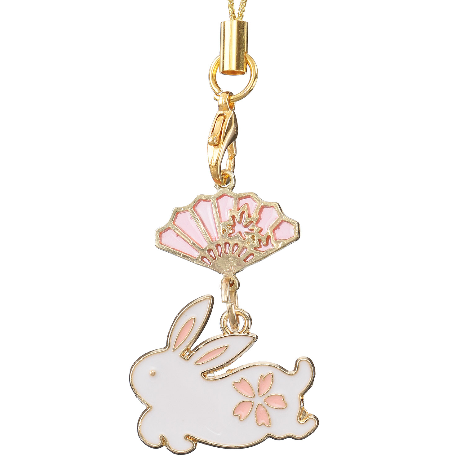 桜うさぎ扇根付け - 画像2