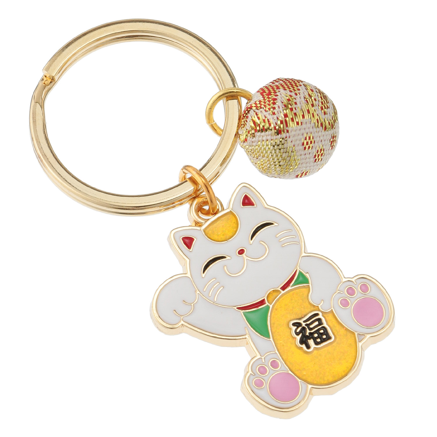 和玉招き猫キーホルダ - 画像2