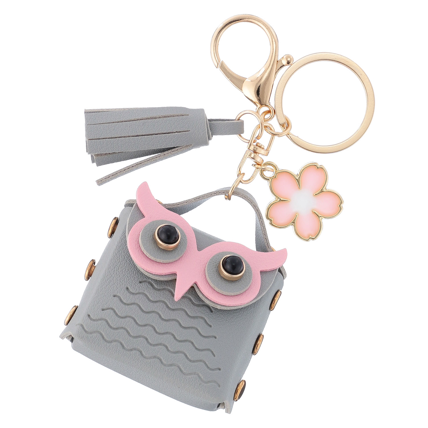 桜ふくろうプチポーチキーホルダ－ - 画像2