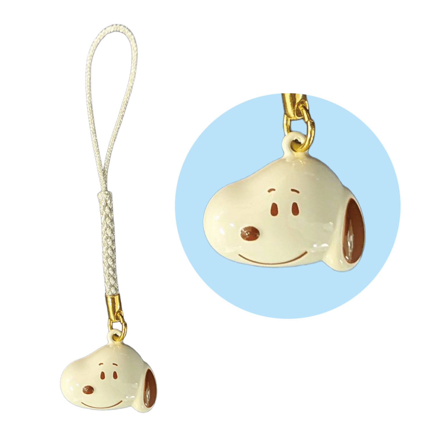 スヌーピー顔鈴根付 - 画像2