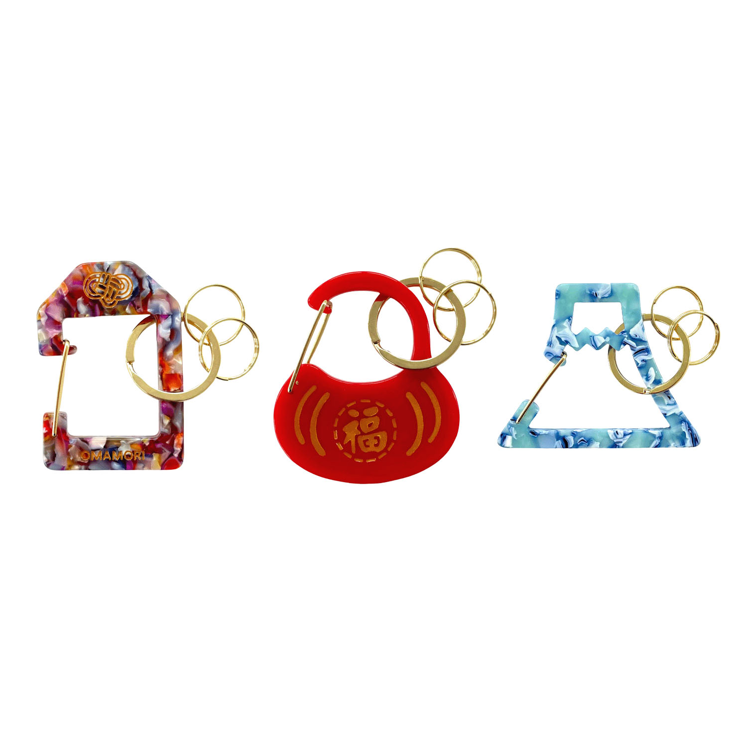 和カラビナ風キーホルダー