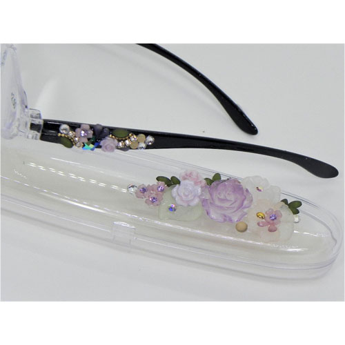 デコレーションリーディンググラス パープルローズ - 画像4