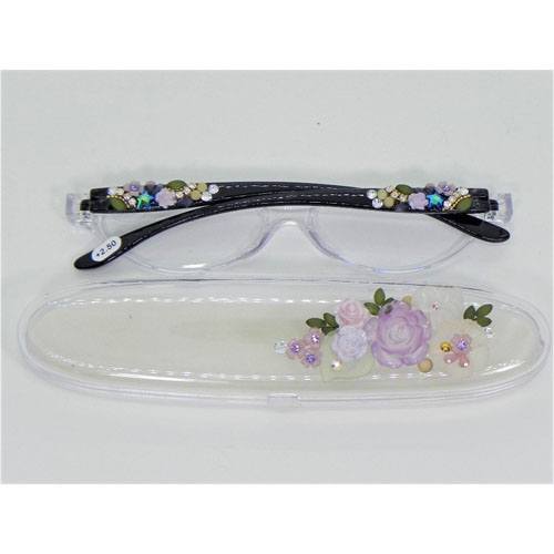 デコレーションリーディンググラス パープルローズ