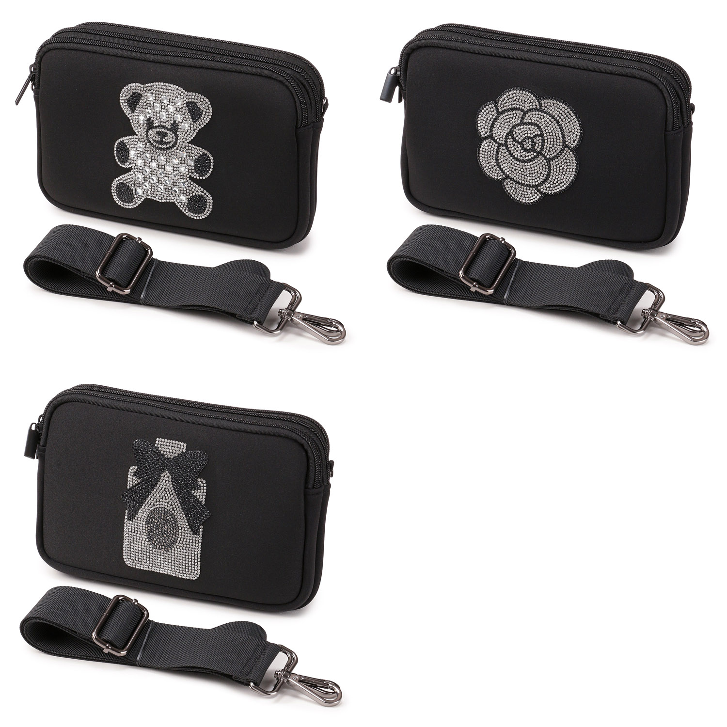 デコレーション3ファスナーポシェット - 画像1