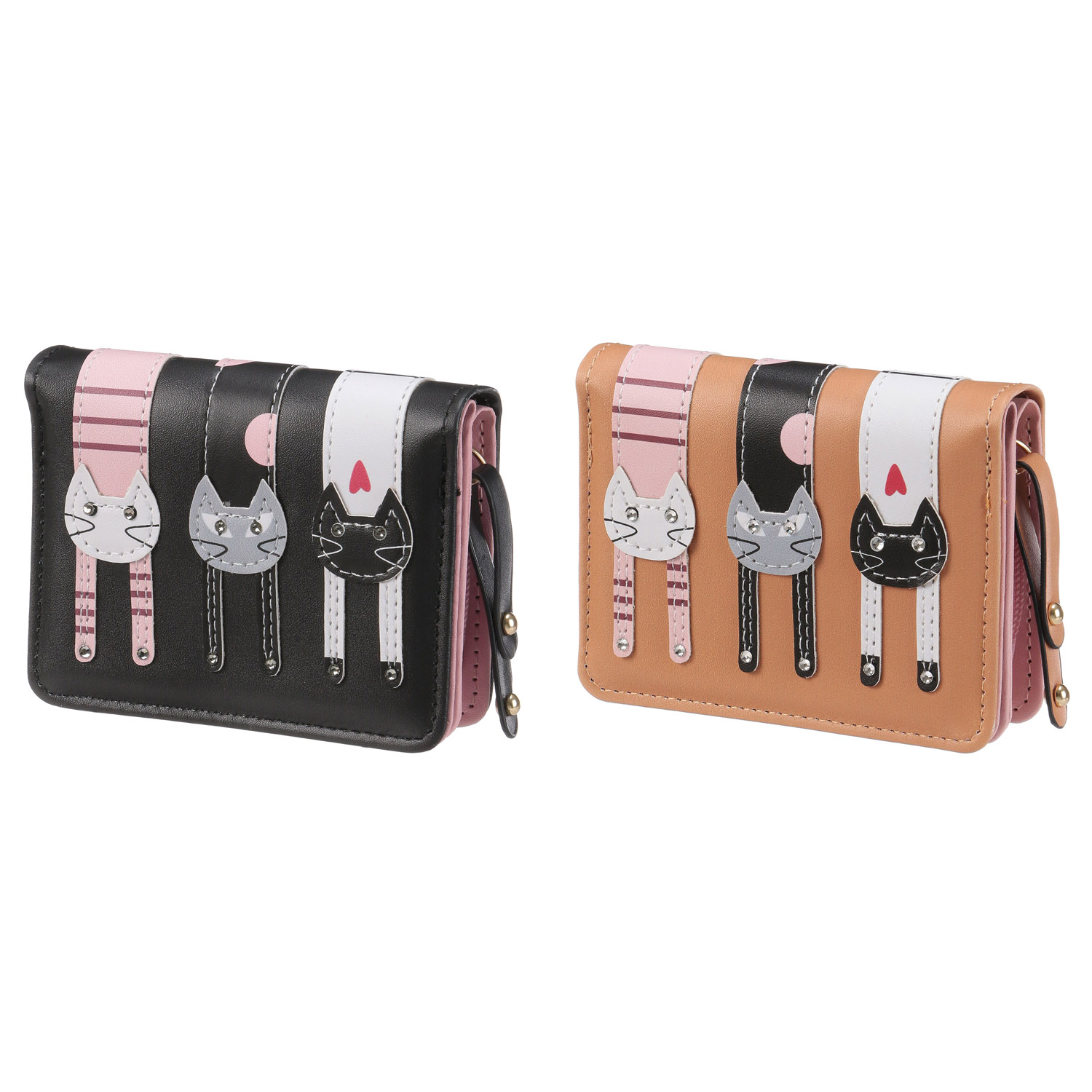 猫二つ折り財布 - 画像1