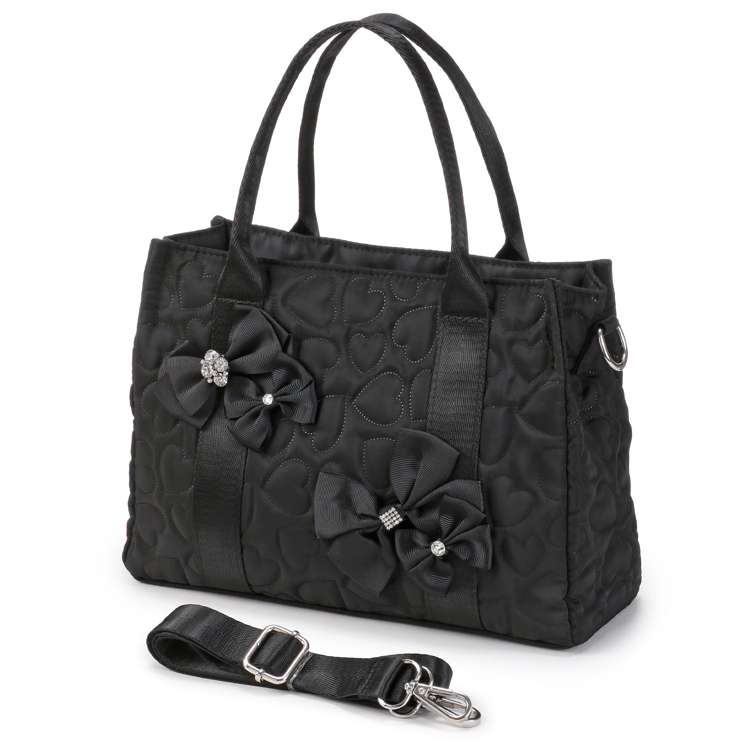 デコレーションハートキルティング2WAYバッグ - 画像6