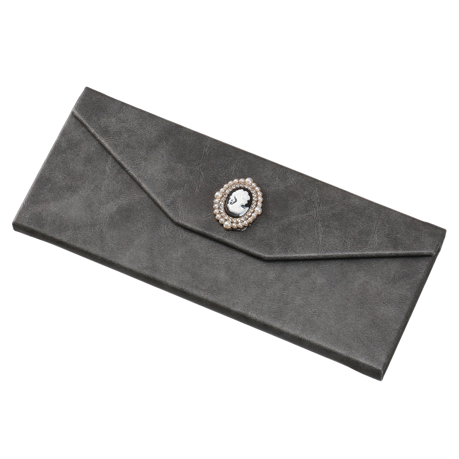 ビジュー付き折り畳み式メガネケース - 画像4