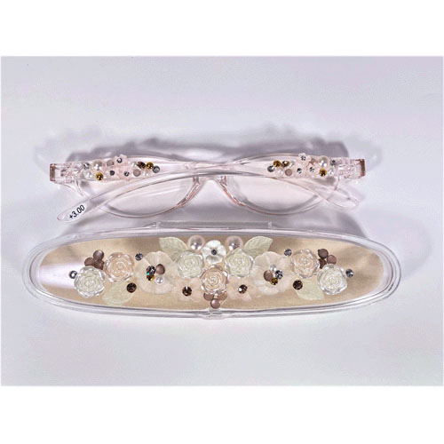 デコレーションリーディンググラス フラワー - 画像1