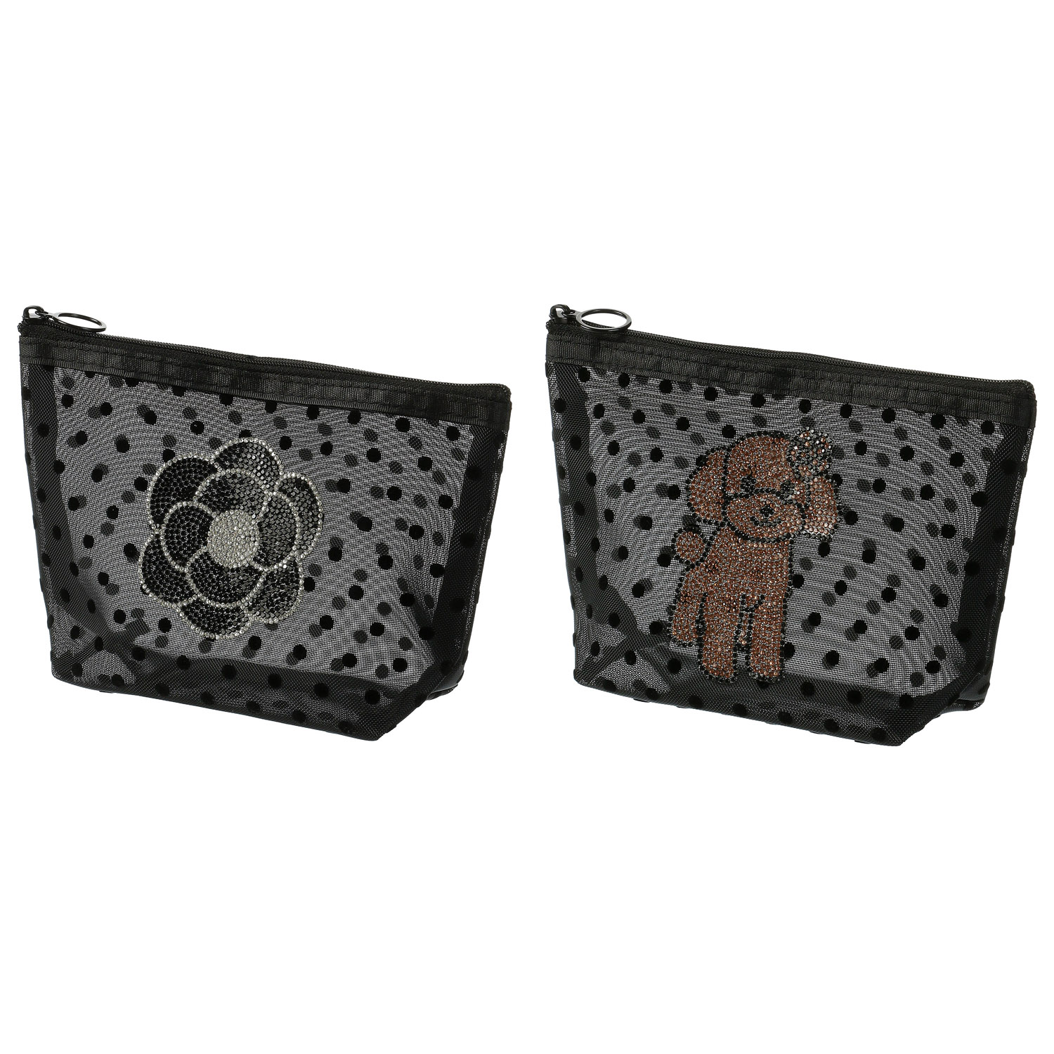 デコレーションドットメッシュポーチ - 画像1