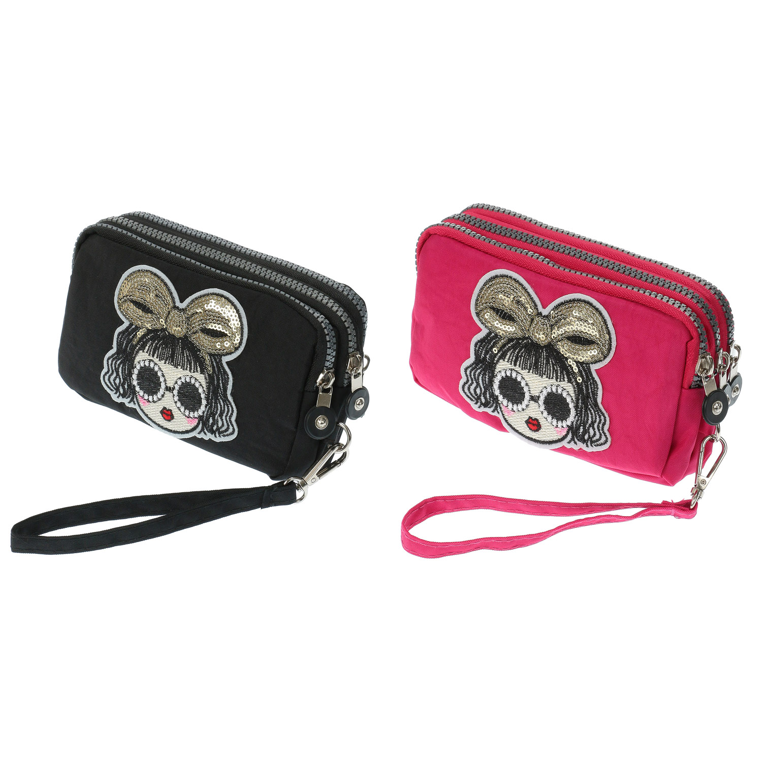 女の子 3ファスナーポーチ - 画像1