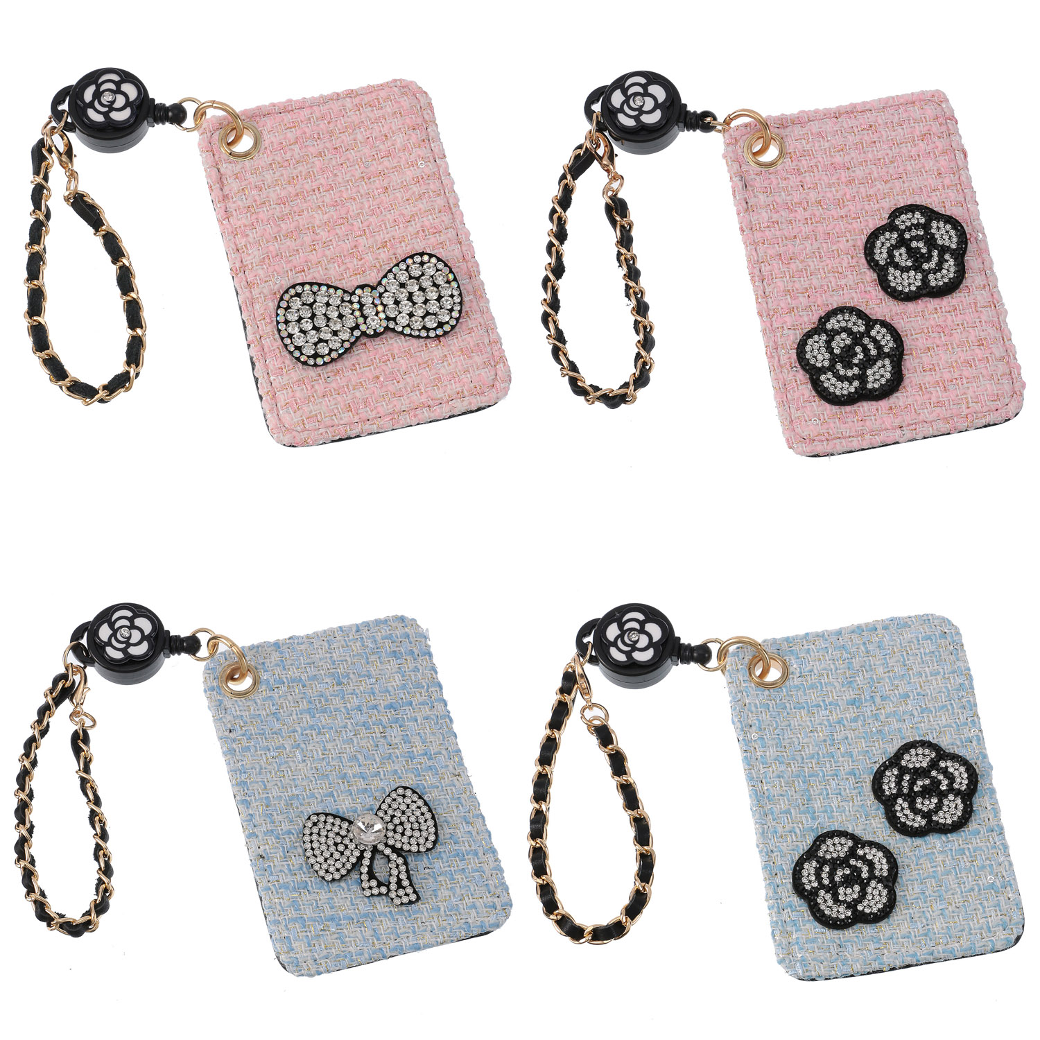 デコレーション カラフルツイードパスケース