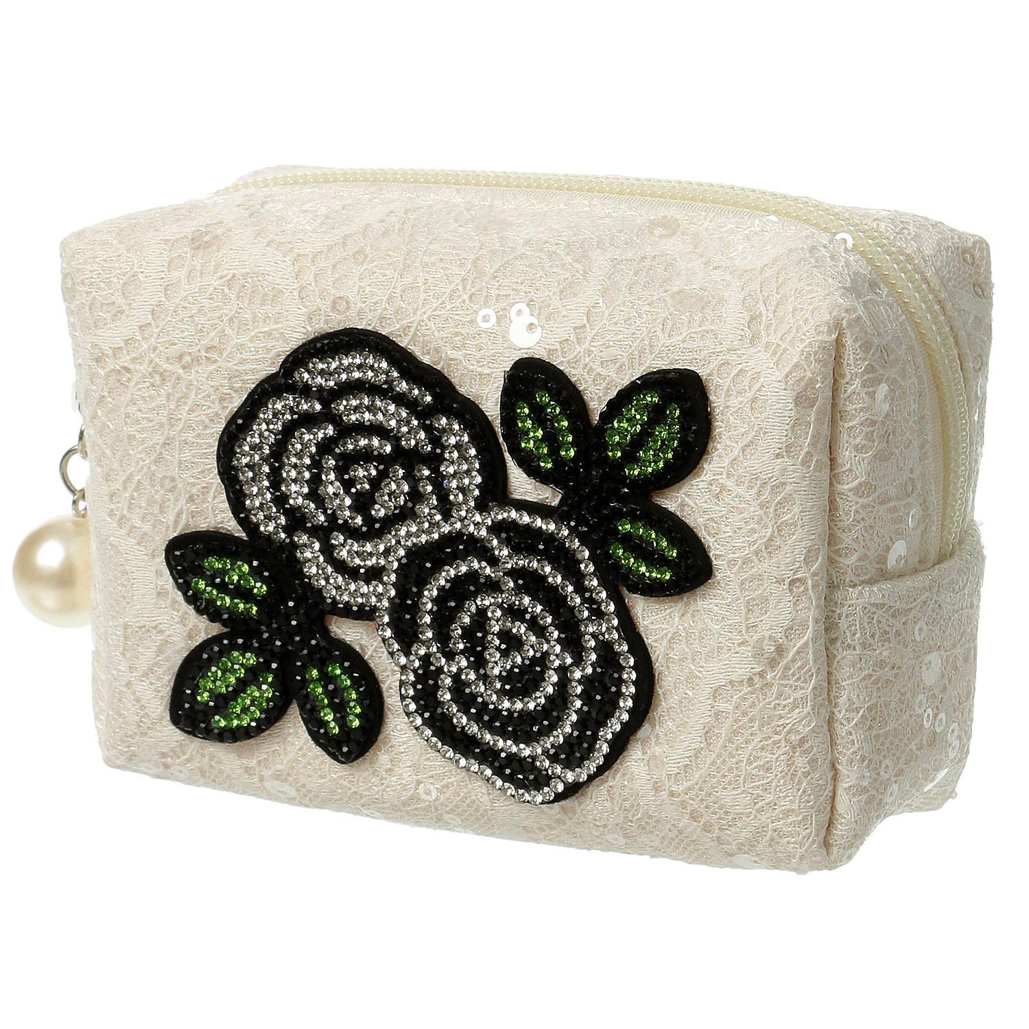 デコレーション レーススパンコールポーチ - 画像2