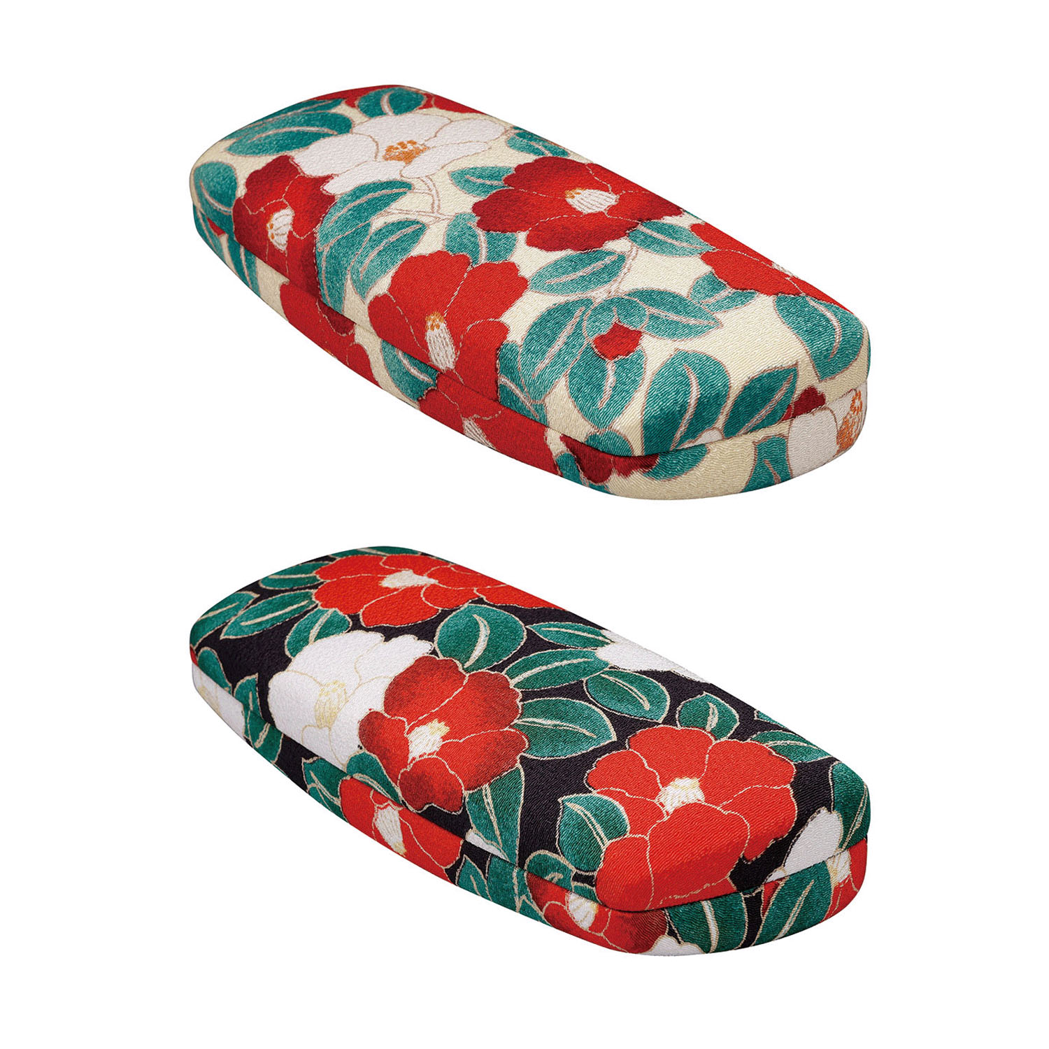 椿柄メガネケース - 画像1