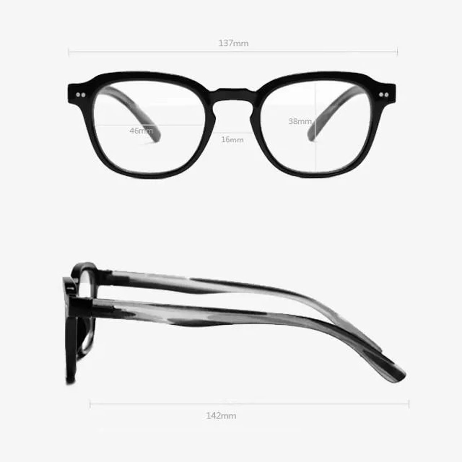 【LE FOON】Vintage crown ARリーディンググラス ブラック - 画像2