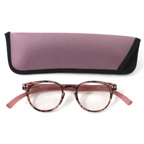 ネックリーダーズ ボストン型 バイカラー（デミブラウン×ピンク） - 画像1