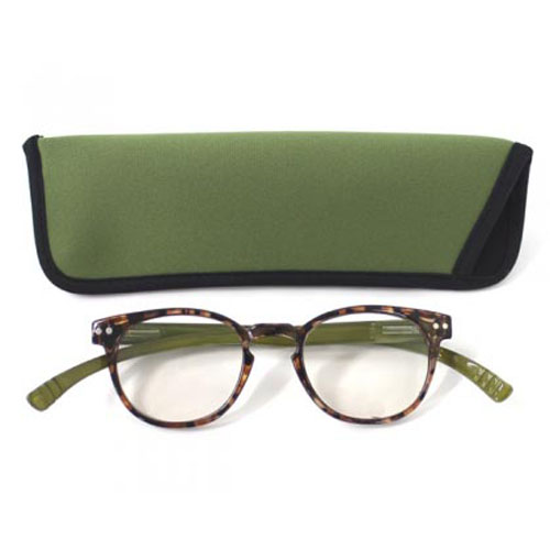 【動画あり】ネックリーダーズ ボストン型 バイカラー デミブラウン×グリーン