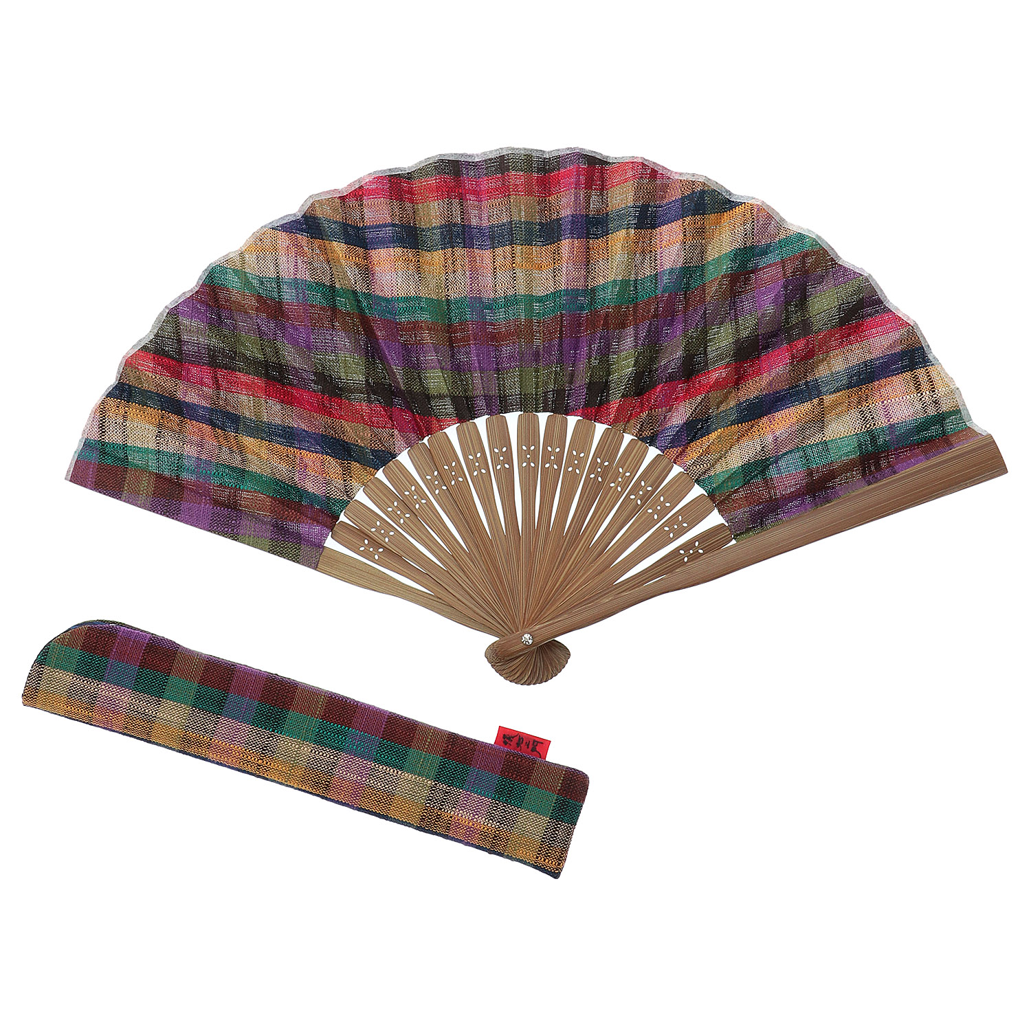 【儀右ヱ門】久留米絣扇子セット - 画像2