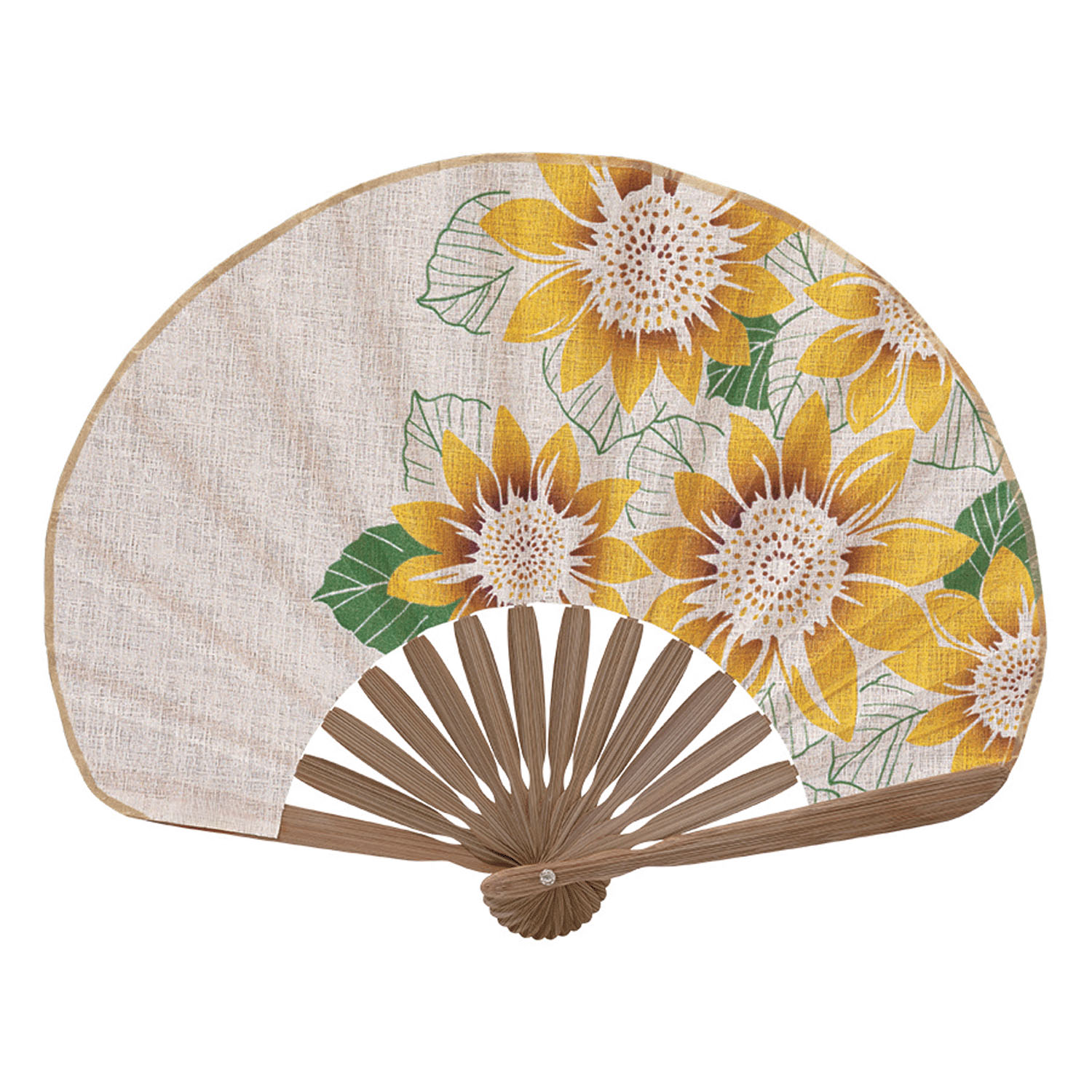 婦人扇子 ひまわり - 画像2