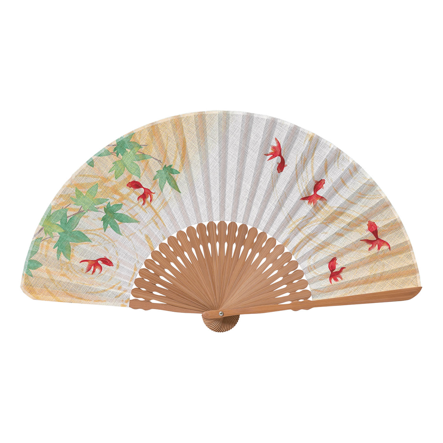 婦人扇子 夏涼みベージュ